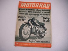 Das Motorrad - Ausgabe 17 von 1965 - Dreizylinder MV Agusta Horex Regina NSU Max