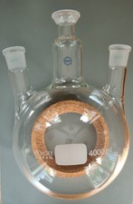 Dreihals-Rundkolben  Schott  Duran 4000ml  2x NS 29/32