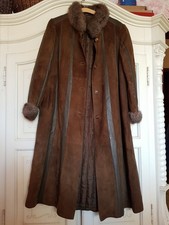 Damen Ledermantel Wildleder