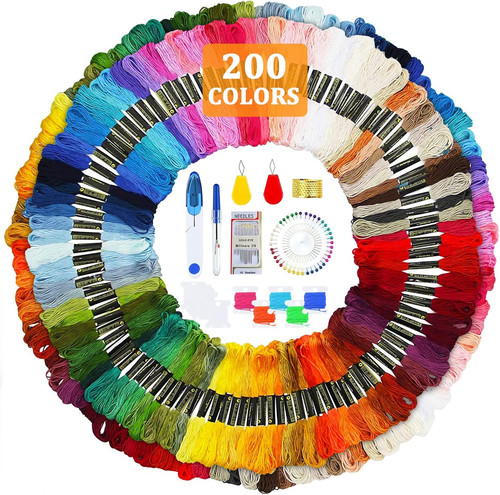 Stickgarn set 200 farben - stickgarn-set,,