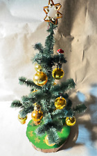 Weihnachtsbaum Christbaum Miniatur Gablonz Puppenstube Glas Tinsel 22cm Gold  4