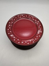 Pfalzkeramik Winterling Teller Kuchenteller Anja Piroschka rot Punkteblumen