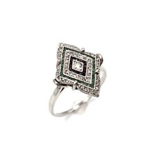 Art Deco Ring 14kt Gold Platin