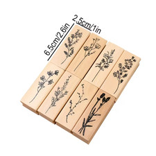 Holzstempel Set Blumen - 8