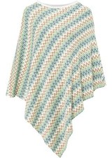 Poncho im graphischem Muster