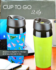 Cup To Go, 2tlg., Thermobecher mit Deckel, für heiß und kalt, OVP, Auto Rucksack