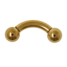 2mm TITAN Gold Piercing Banane