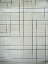 Stoff Restposten Meterware: 280cm+ Mischgewebe mit Stretch, braun/beige kariert