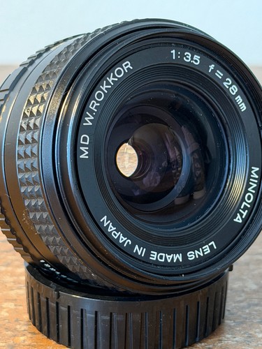 Minolta rokkor 28mm 3 - md, f/3.5