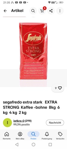 Segafredo extra strong kg - extra,