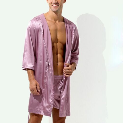 Herren satin bademantel - herren,