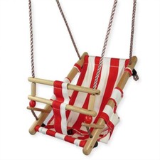 Babyschaukel aus Holz und