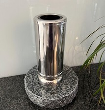 Edelstahl Grablaterne Vase