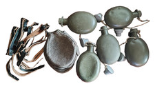 5 Stück CZ/SK Feldflasche M60 Aluminium mit Filzhülle und Ledergeschirr