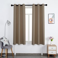 2er Set Vorhänge Einfarbig Blickdicht mit Ösen Verdunkelung Gardine Schlafzimmer
