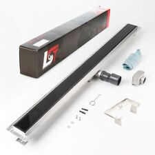 Duschrinne Glas schwarz