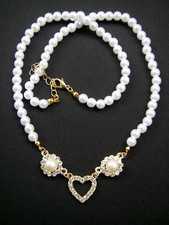 Perlen-Kette mit Strass Herz