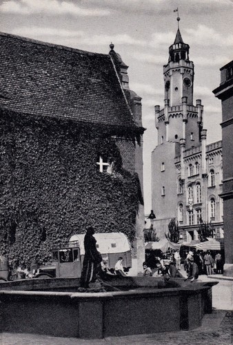 Wschowa fraustadt rathaus - ak,