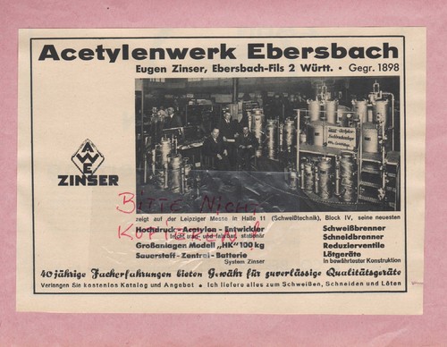Ebersbach fils werbung - ebersbach-fils,, 1939