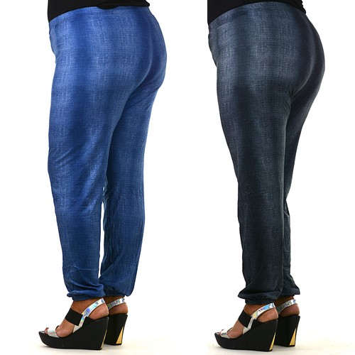 Damen hose jeans optik - hose,