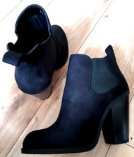 Sommer Stiefeletten neu, Damen 39, bequem mit 9cm Blockabsatz