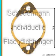 4x Dichtung zwischen Vergaserfuß und Ansaugbrücke für Weber 55 DCO Vergaser
