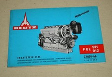 Ersatzteilliste DEUTZ Motor F 6 L 911 , 912 , 6 Zylinder Dieselmotor, F 6 L 912