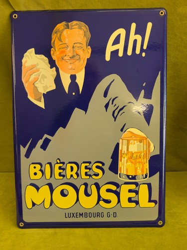 Emailleschild bieres mousel - emailleschild,