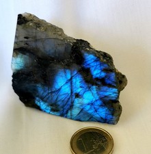 Labradorit Anschliff, Edelstein - Kugel - 64* 54 mm - Jumbo