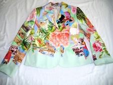 BARBARA KESSELS entzückender Blazer Jacke mehrfarbig reine Seide Gr. 38