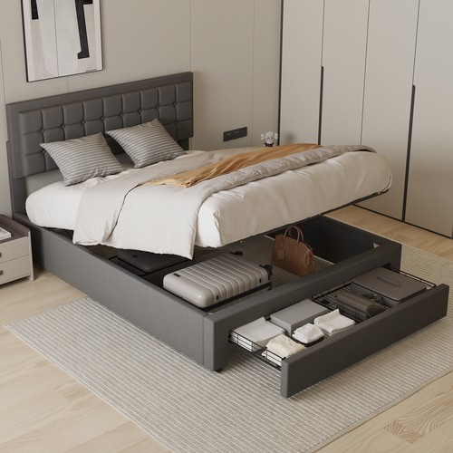 Modernes bett mit - modernes,