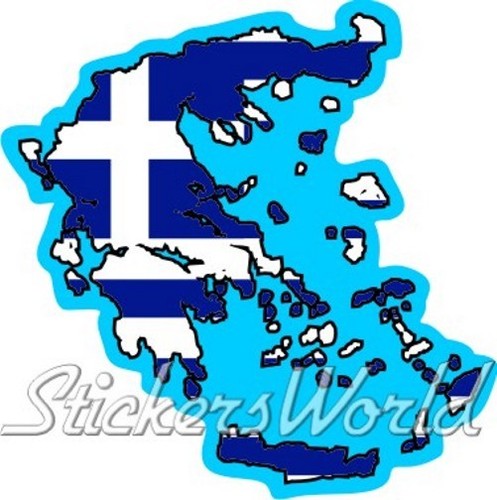 Griechenland landkarte flagge - griechenland, landkarte-flagge