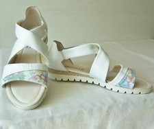 "WALBUSCH" Gr.42 Sandalen;Sandaletten Halbschuhe Leder weiß Top-Zustand!!!