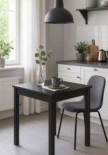 Ausziehbarer Esstisch Buche Schwarz 67–127 cm | Massivholz | Melaminplatte