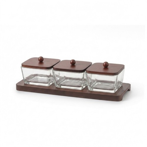 Snackteller mit glasschalen - snackteller,
