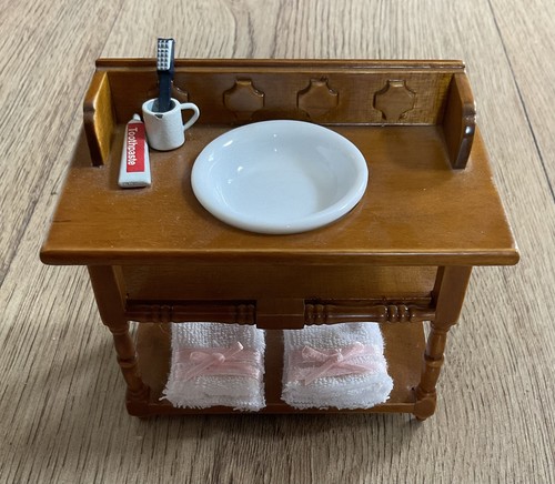 Puppenstube holz waschtisch - puppenstube,