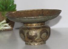 Alte Messing Handgefertigt Islamische Einlage Graviert Betel Nüsse Spucken Topf
