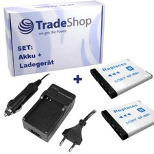 2x AKKU + LADEGERÄT für Sony Cybershot DSC-QX10, DSC-QX100, DSC-WX220