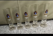 5 Stück THIER Pils - Bierglas - Tulpe mit Fuss - viergarbig - RASTAL 0,2 l