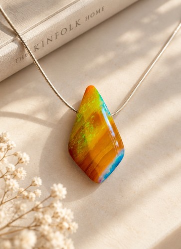 Boulder opal anhänger gebohrt - boulder,