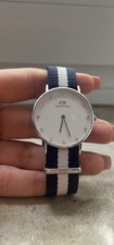 Daniel Wellington  Uhr, Silber/Blau-Weiß, 36mm