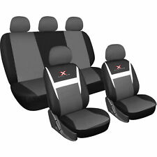 Auto Sitzbezüge Sitzbezug Schoner für PKW ohne Seitenairbag Schwarz/Grau 7311