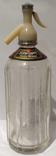 Vintage retro schweppes etched - vintage,