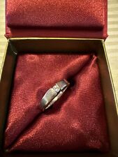 585 Gold Damenring Diamant  0.100 ct.Solitaire, Weissgold. Gebraucht+Zertifikat