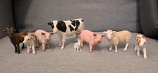 Schleich Tiere Sammlung Paket Bauernhof Kuh Schaf Schwein Figuren Spielzeug