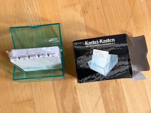 Neu karteikasten transparent - neu,
