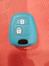 Auto Schlüssel Hülle Silikon Cover Case Etui türkis für CITROEN PEUGEOT TOYOTA
