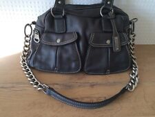 ABRO Handtasche schwarz Leder