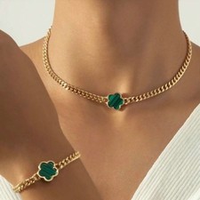 Zara 18K vergoldet mit grünem