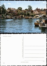Postcard Vaxholm Norrhamnen